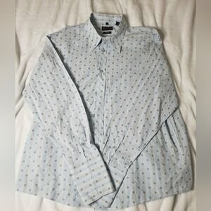 Ben Sherman Premium Orange Tag Flannel Button Down XXL blue Dress Shirt